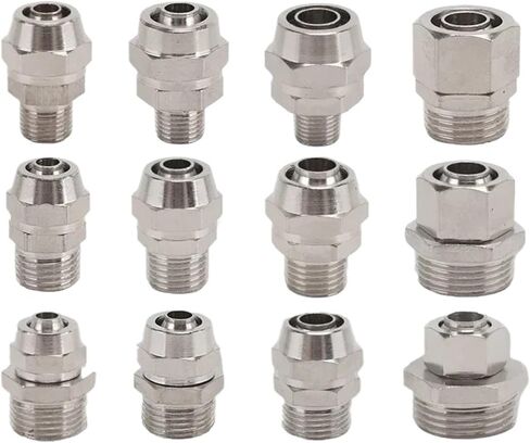 مكونات هوائية وصلة سريعة الالتواء PC4 6 8 مم أنبوب أنبوب إلى -M8 M10 M12 M14 موصل برغي سريع للقصبة الهوائية نحاس (اللون: PC8-M8x1) in Saudi Arabia
