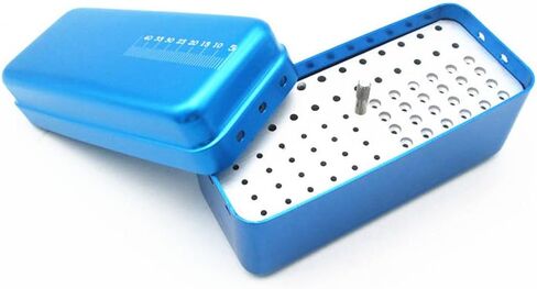 Airgoesin 72 Holes FG RA Bur Endodontic Root Canal Endo Files Holder Block Box with Measurable Cover Autoclavable Dentist Tool Endodontic File Organizer (Red) in Saudi Arabia
