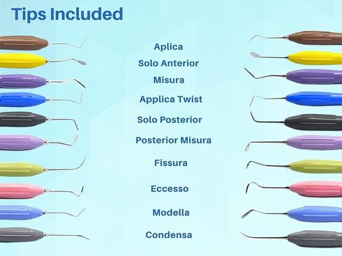 Artman Instruments Silicone Handle Dental Composite Filling Instruments Kit with Cassette Holder 10pcs Composite Restoration Tools in Saudi Arabia