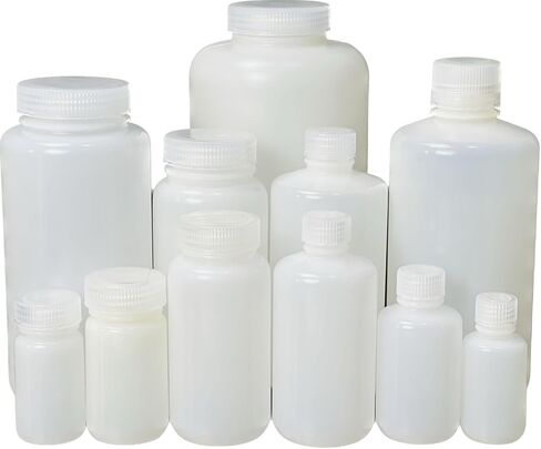 1000ML 32OZ Nature Wide Mouth HDPE Plastic Reagent Bottles with Caps Pack of 4 in Kuwait