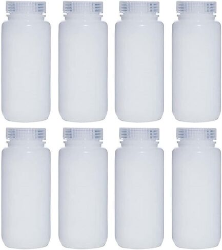 1000ML 32OZ Nature Wide Mouth HDPE Plastic Reagent Bottles with Caps Pack of 4 in Kuwait