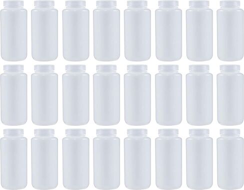 1000ML 32OZ Nature Wide Mouth HDPE Plastic Reagent Bottles with Caps Pack of 4 in Kuwait