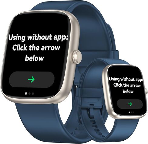LIVIKEY Smart Watch Senior Friendly Large Font No App/Phone Required Fitness Tracker, Waterproof Pedometer Watch with Step Counter Calories/Sleep Tracker for Walking Running for Men Women in Saudi Arabia