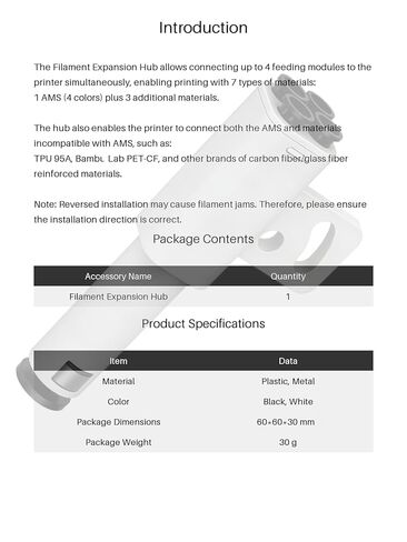 توسيع TANGBOLIBO Multi-AMS لجميع طابعات Bambu Lab ثلاثية الأبعاد المتوافقة مع سلسلة P1/P1S/X1/X1C/P2/H2/A1 ومحول AMS/AMS 2 Pro/AMS HT 4 في 1 PTFE in Kuwait
