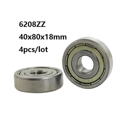4pcs/lot 40x80x18mm 6208ZZ 6208Z 6208 Bearings 40 * 80 18mm Double Seal Deep Groove Ball Bearing in Saudi Arabia