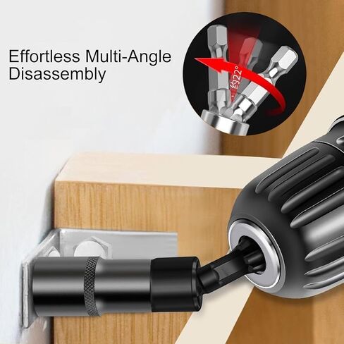 3PCS Impact Grade Socket Adapter Set, 1/4" 3/8" 1/2" Drill Converter for Impact Driver, 360° Rotatable Extension Bar, Power Tool Accessories Gift for Men in Saudi Arabia