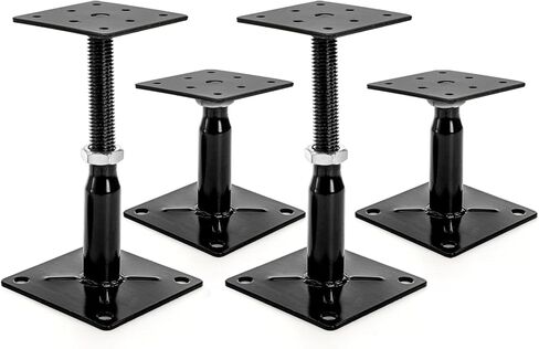 Yarlung 4 Pack Adjustable Support Jacks for Floor, Heavy Duty Screw Jacks House Jack Stand, Floor Joist Jacks Post 4" to 7" for Level and Lift Supports, Floor Straightener, Deck Foundation in Saudi Arabia