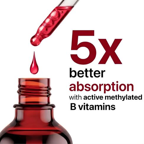 Vitamin B Complex for Men & Women - Riboflavin B2, B3, B5, B6, B12 | B-Complex Supplement - Nerve Pain, Energy, Brain & Heart Support - Made in USA, 60 Servings in Saudi Arabia