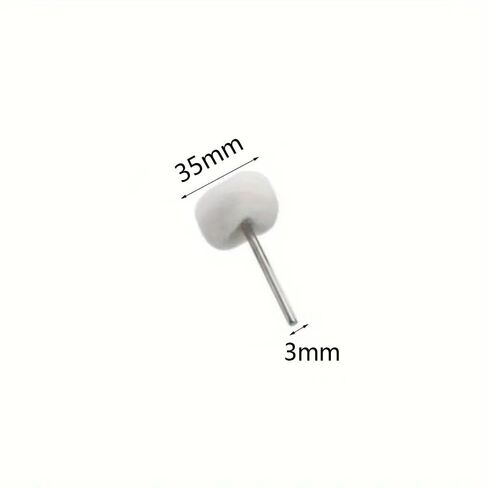 10-Piece Polishing Wheel Set with 3mm Handle - White Wool & Loose Felt Grinding Heads for Metal, Aluminum, Stainless Steel, Chrome, Jewelry, Wood, Plastic, Ceramics, Glass, and More in Saudi Arabia