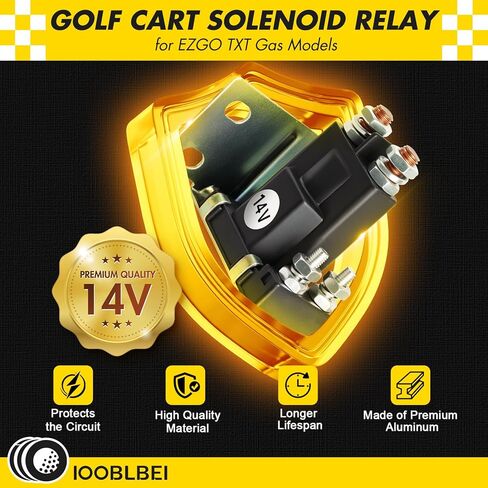 EZGO 14V Golf Cart Solenoid Compatible 4 Terminal for EZGO TXT 1994-up Gas Starter Continuous Duty Solenoid Switch Repair Replace OEM 27153G01, 612813 in Saudi Arabia