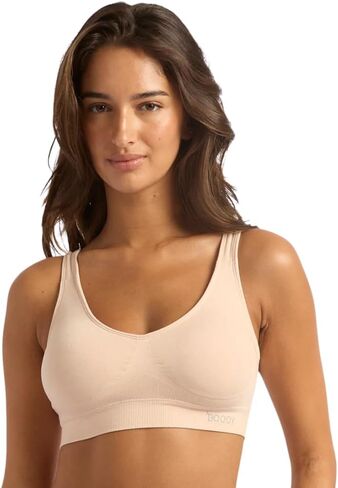 Boody Women's Padded Shaper Bra - Womens Seamless Pullover Padded Bralette with Support and Removable Padding for Women, 80% Viscose Made from Bamboo for All-Day Comfort - Dark Olive, X-Large in Saudi Arabia