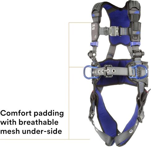 3M DBI-SALA ExoFit X300، حزام أمان مريح لوضع البناء، حماية من السقوط، حلقات على شكل حرف D للظهر والورك، إبزيم صدر سريع القفل تلقائيًا، مشبك ساق اللسان، 1140183، كبير in Kuwait