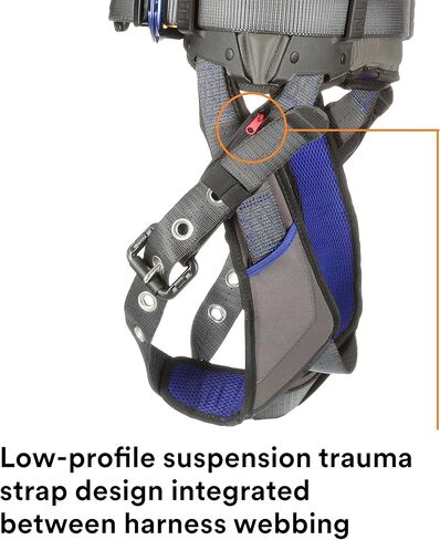 3M DBI-SALA ExoFit X300، حزام أمان مريح لوضع البناء، حماية من السقوط، حلقات على شكل حرف D للظهر والورك، إبزيم صدر سريع القفل تلقائيًا، مشبك ساق اللسان، 1140183، كبير in Kuwait