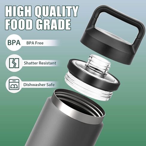 Replacement for YETI Rambler Bottle Chug Cap Lid, Screw Top Lid Replacement Fits for 18/26/ 36/64 oz Yeti Rambler in Saudi Arabia