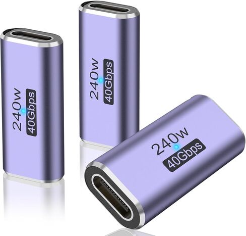 وصلة توصيل USB C من Vanjua مكونة من 3 قطع، وموسع محول USB من النوع C أنثى إلى أنثى متوافق مع Thunderbolt 4/3 يدعم شحن يصل إلى 240 وات ونقل بيانات 40 جيجابت في الثانية وفيديو 8K@60 هرتز in Kuwait