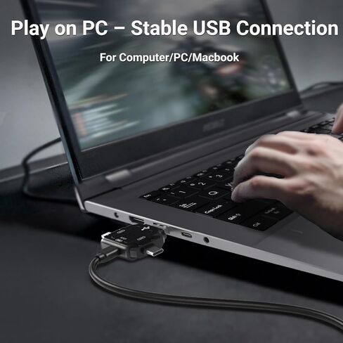محول ميكروفون USB ZealSound - محول ميكروفون 3 في 1 للتوصيل والتشغيل الصوتي فقط مع USB-C، Lightning وUSB لأجهزة iPhone/Android/PC، إشارة ثابتة للبث والتسجيل والبث الصوتي in Saudi Arabia