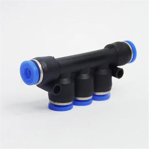 PK4 PK6 PK8 PK10 PK12mm Pneumatic 5-Way Connector Quick Fitting Pneumatic Connector Push In Fit For Air/Water Tube(PK12) in Kuwait