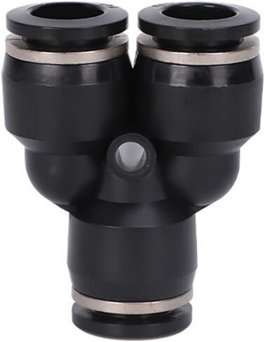 Pneumatic Quick Connector Accessories Y-Type Three-Way Black Pump Diverter Air Pipe Plugs Py4/8/10/12/14/16 1Pcs(BlackPY8) in Saudi Arabia