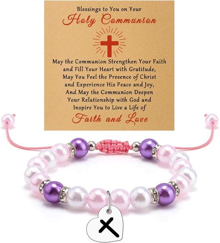 Christian Gifts for Women Religious Faith Based Present Beaded Bracelet Keepsake Catholic Baptism First Communion Confirmation Gifts Christmas Birthday Present for Her Mom Sister Jewelry Bracelet in Saudi Arabia