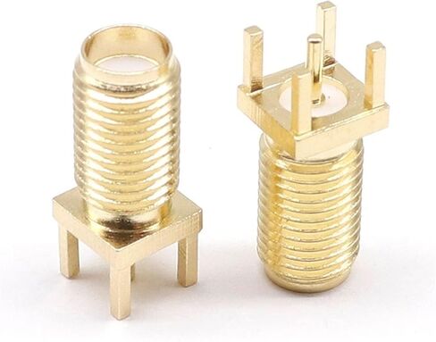 SMA Female Length 16.5mm Jack Plug Adapter Solder Edge P C B Straight Right Angle Mount RF Copper Connector Plug Socket Front 1Pcs in Kuwait