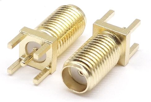 SMA Female Length 16.5mm Jack Plug Adapter Solder Edge P C B Straight Right Angle Mount RF Copper Connector Plug Socket Front 1Pcs in Kuwait