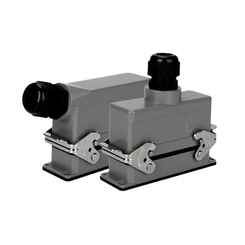 HDC HE 24 Inserts Core 16A 500V Screw Terminal Contact Top/Side Entry Cable Heavy Duty Connector 1Pcs(Side Entry) in Saudi Arabia