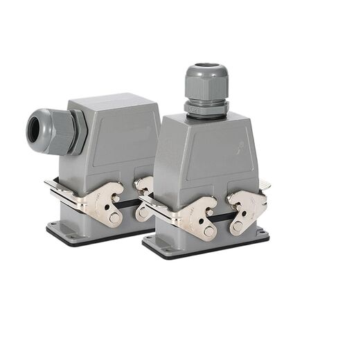 HEE-10 HEE-18 HEE-32 HDC 16A Double Buckle Top Entry 10 Cores 18 Pin Heavy Duty Connector 1Pcs(32 core top Entry) in Saudi Arabia