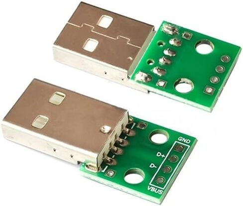 10PCS DIY Male Connector/MINI Micro USB to DIP Adapter 2.54mm 5pin Female Connector KIT(USB Male) in Kuwait