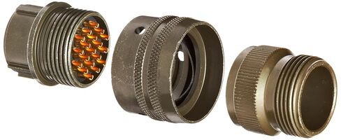 Amphenol Industrial PT06A-14-19P دبوس موصل دائري، واجب عام، غير بيئي، اقتران حربة، إنهاء اللحام، قابس مستقيم، ترتيب إدخال 14-19، 14 حجم الصدفة، 19 جهة اتصال in Kuwait