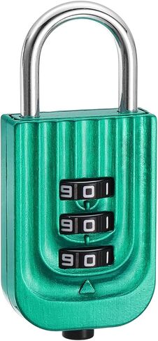 PATIKIL Resettable 3 Digit Combination Lock, (65 x 30mm, White), Customizable Code Combination Padlock Sports Locker Lock for Gym Backpack Fence Backyard Gate in Saudi Arabia