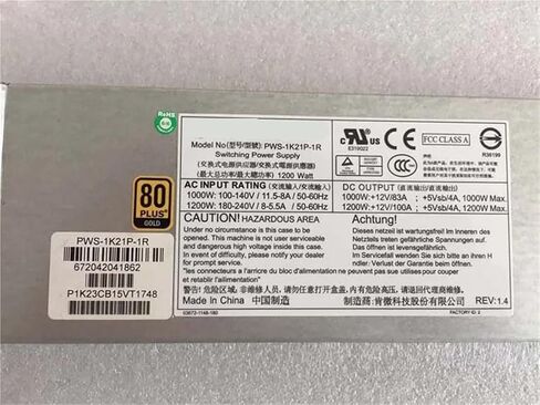 1 قطعة PWS-1K21P-1R 1U مصدر طاقة زائد 1000 واط/1200 واط PSU in Saudi Arabia