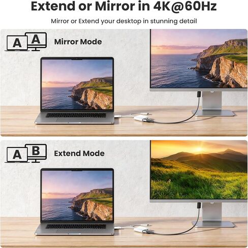 محول USB-C وLightning إلى HDMI لأجهزة iPhone إلى التلفزيون، 4K@60 هرتز معتمد من MFi محول Lightning إلى AV الرقمي مع منفذ شحن 100 واط لأجهزة iPhone 17 16 15 14/MacBook/iPad إلى HDTV/جهاز العرض/الشاشة in Saudi Arabia