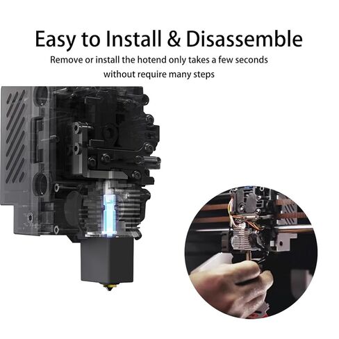 2PCS 0.4MM 3D Printer Kobra S1 Upgraded Extruder Hotend Kits- Kobra S1 Combo Hot End/Printhead, with 3 Replacement Brass Nozzles(0.2/0.6/0.8mm), with Extra 2 Pack Silicone Cover Case in Saudi Arabia