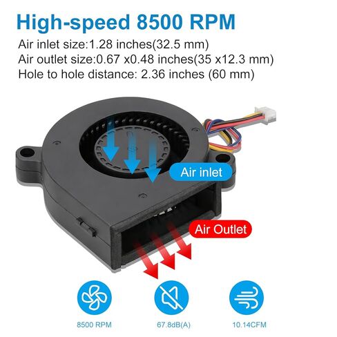 5015 Hotend Cooling Fan for Bamboo Lab X1 X1C - High Performance Replacement Part with Enhanced Cooling & Low Noise in Saudi Arabia