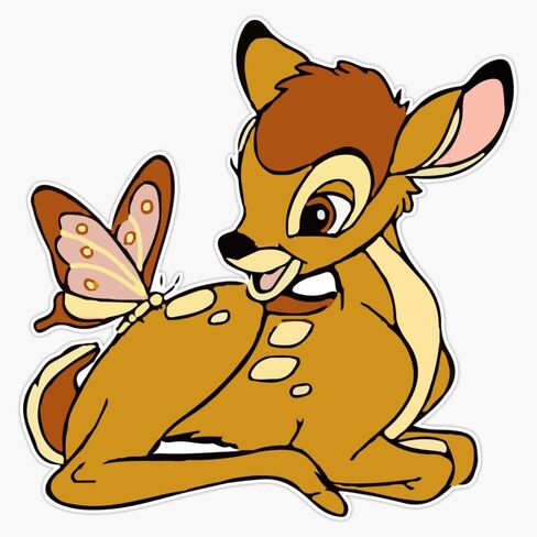Bambi Bumper Sticker Vinyl Decal 5" in Saudi Arabia