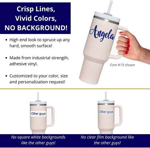 ملصق اسم شخصي لـ Yeti Tumbler أو السيارة أو الكمبيوتر المحمول، اختيارك من الألوان والأناقة | الشارات من قبل ADavis in Saudi Arabia