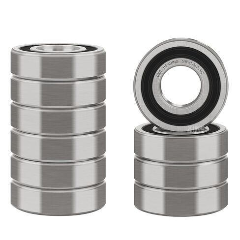 XIKE 10 Pcs Bearings 3/4" x1-3/4 x1/2", Double Rubber Seals and Pre-Lubricated, Deep Groove Ball Bearing. in Saudi Arabia