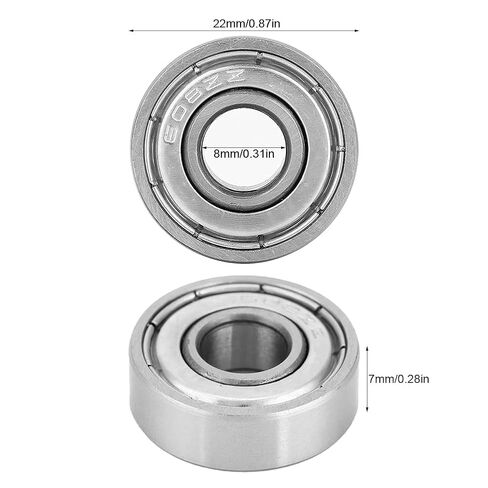 608ZZ Ball Bearing, High Carbon Steel Double Shielded Precision Ball Bearings for Mechanical Rotating Body Support 8x22x7mm 10PCS in Saudi Arabia
