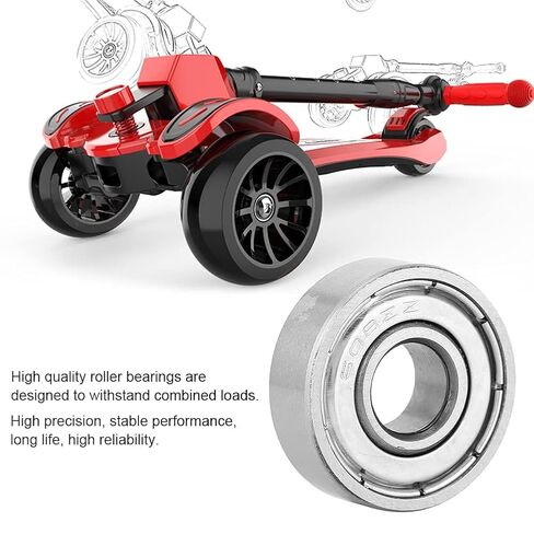 608ZZ Ball Bearing, High Carbon Steel Double Shielded Precision Ball Bearings for Mechanical Rotating Body Support 8x22x7mm 10PCS in Saudi Arabia