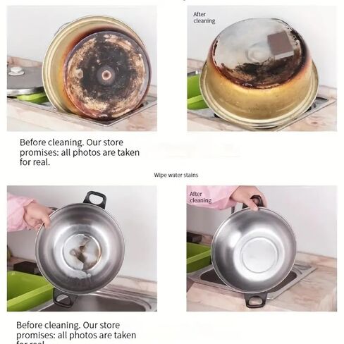 3Pcs Carborundum Sponge, Emery Sponge Brush Clean Eraser Scrub, Sponges for Removing Rust Cleaning Pots and Pans, Household Cleaning Tool, Brown in Saudi Arabia