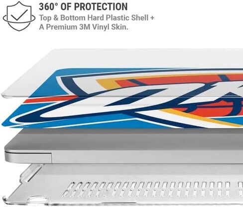 Skinit Case + Skin Compatible with MacBook Air 13in (2020) - Officially Licensed NBA Oklahoma City Thunder Large Logo Design in Saudi Arabia