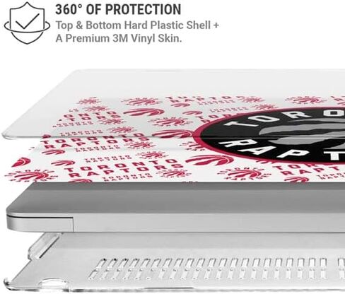 Skinit Case + Skin Compatible with MacBook Air 13in (2020) - Officially Licensed NBA Toronto Raptors Logo Blast Design in Saudi Arabia