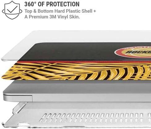 Skinit Case + Skin Compatible with MacBook Air 13in M1 (2021) - Officially Licensed NBA Houston Rockets Retro Palms Design in Saudi Arabia