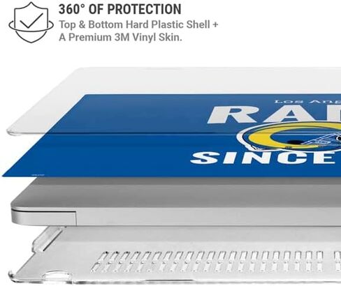 Skinit Case + Skin Compatible with MacBook Air 13in M1 (2021) - Officially Licensed NFL Los Angeles Rams Helmet Design in Saudi Arabia