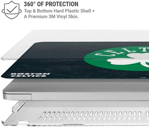 Skinit Case + Skin Compatible with MacBook Air 13in M1 (2021) - Officially Licensed NBA Boston Celtics Black Secondary Logo Design in Saudi Arabia