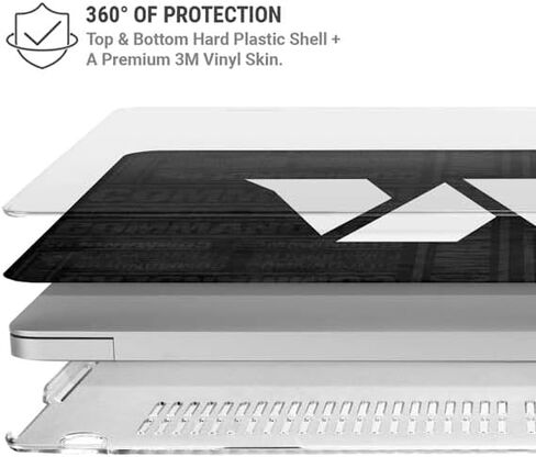 Skinit Case + Skin Compatible with MacBook Air 13in M1 (2021) - Officially Licensed NFL Washington Commanders Black and White Design in Saudi Arabia
