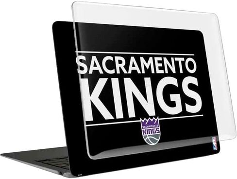 حافظة Skinit + غلاف متوافق مع جهاز MacBook Air 13in (2020) - مرخص رسميًا من NBA Sacramento Kings Standard - تصميم أسود in Saudi Arabia