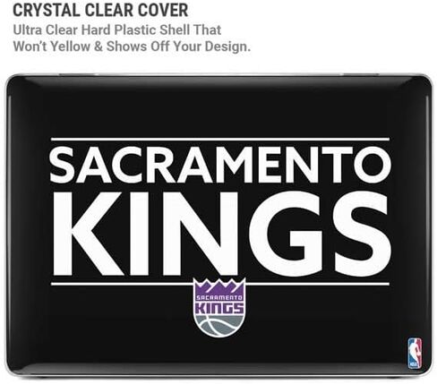 حافظة Skinit + غلاف متوافق مع جهاز MacBook Air 13in (2020) - مرخص رسميًا من NBA Sacramento Kings Standard - تصميم أسود in Saudi Arabia