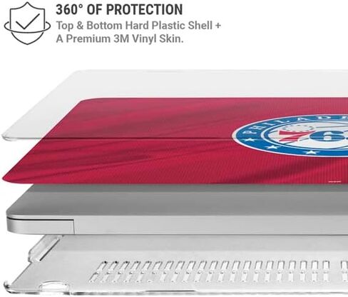 Skinit Case + Skin Compatible with MacBook Air 13in (2020) - Officially Licensed NBA Philadelphia 76ers Jersey Design in Saudi Arabia