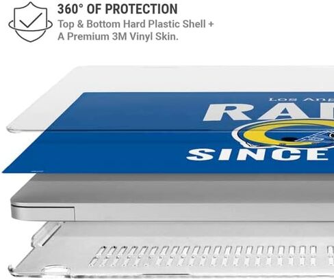 Skinit Case + Skin Compatible with MacBook Air 13in (2020) - Officially Licensed NFL Los Angeles Rams Helmet Design in Saudi Arabia